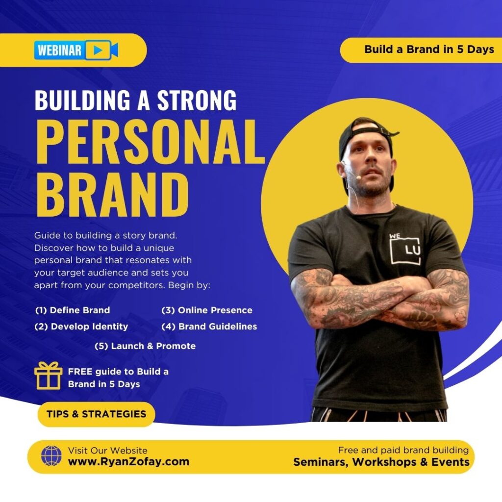 Discover the secrets to build a brand in 5 days. Uncover how to build a brand identity to how to build a brand on social media with Ryan Zofay.