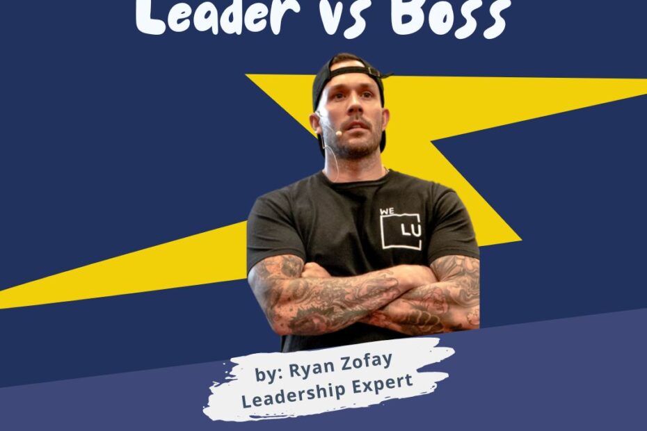 According to Ryan, Boss vs Leader is all about inspiration and influence when leading vs focus on authority and control as a boss. This succinct yet powerful boss vs leader quote underscores the essence of effective leadership—highlighting the importance of motivating others and fostering collaboration over mere enforcement of directives.