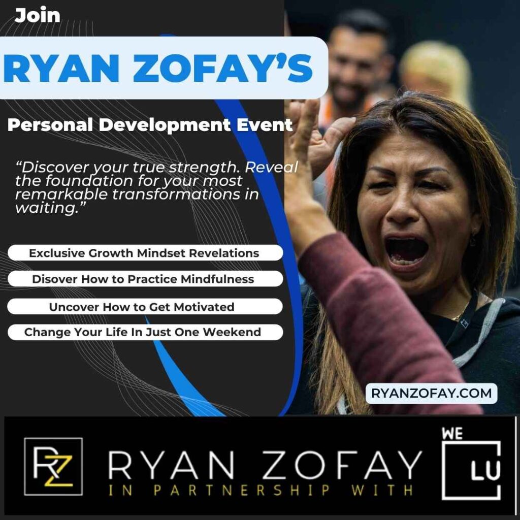 Ryan Zofay's personal development school and events provide unique and exclusive opportunities for growth that you won't find anywhere else. RSVP to our training and personal development events today.