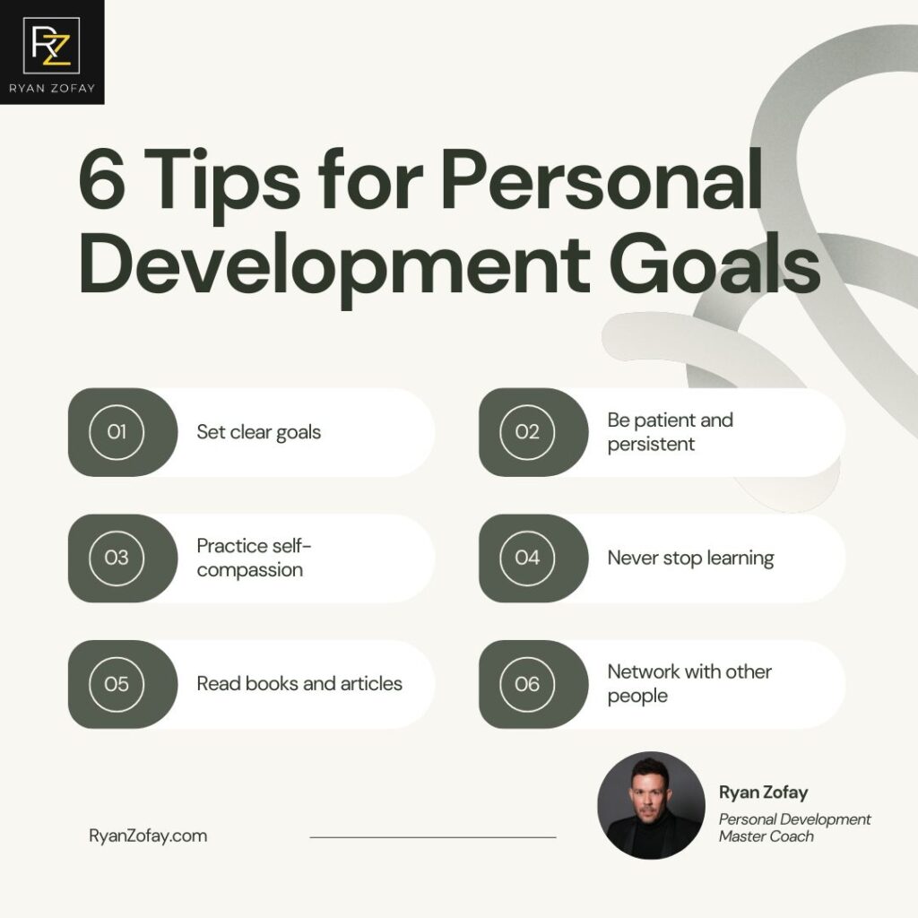 What are personal development goals and tips for personal and professional development? Here are the top 6 tips to drive success with examples of personal development goals.