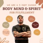 We are a 3 part human body mind and spirit meaning and connection infographic