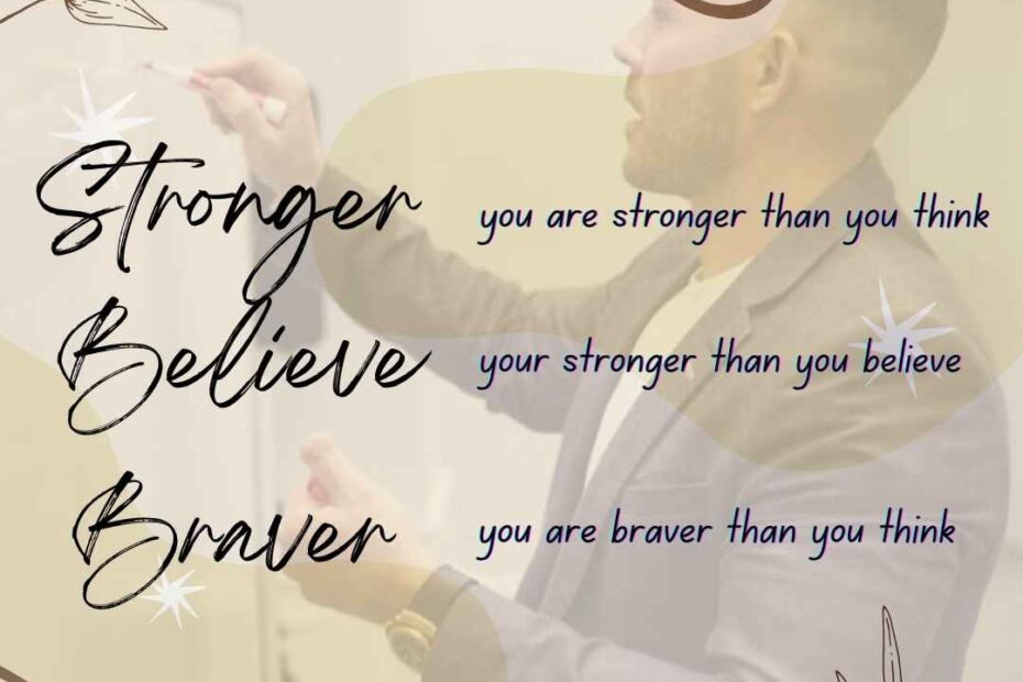 The positive affirmations for women​, "You are stronger than you think​," "Your stronger than you believe​," and "You are braver than you think, stronger​ than you believe," stand the test of time because each of us knows that confronting hardships through resiliency foretells that you are stronger than you believe​.