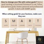 How to change your life with notion goals? Notion goal tracking, a structured framework to set, follow, and achieve goals, fosters personal and professional growth. It starts with SMART goals.